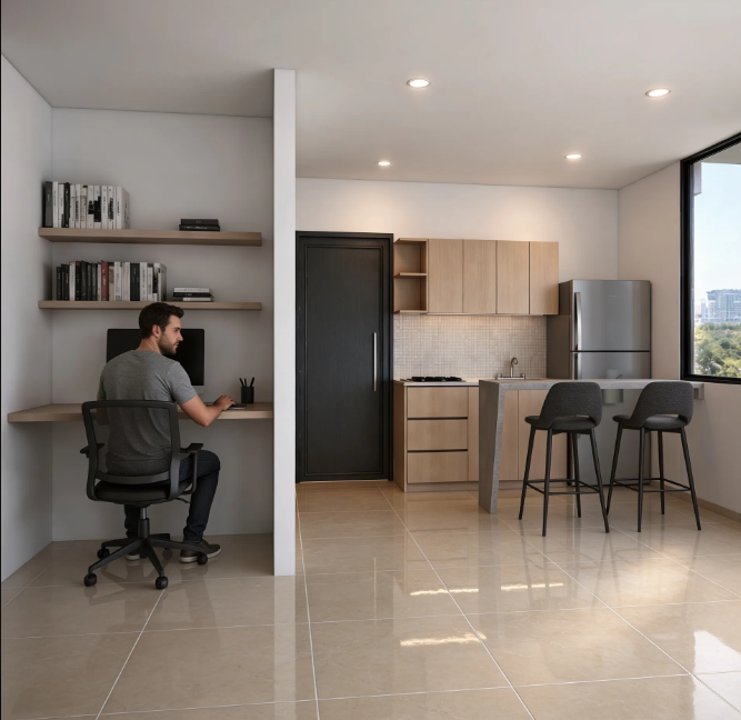 cocina y estudio 2